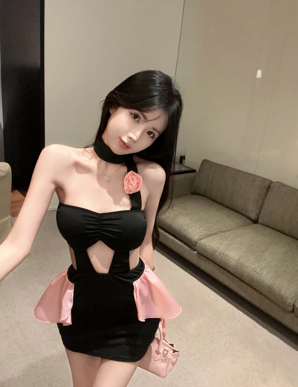 Package hip hollow spicegirl sexy dress for women