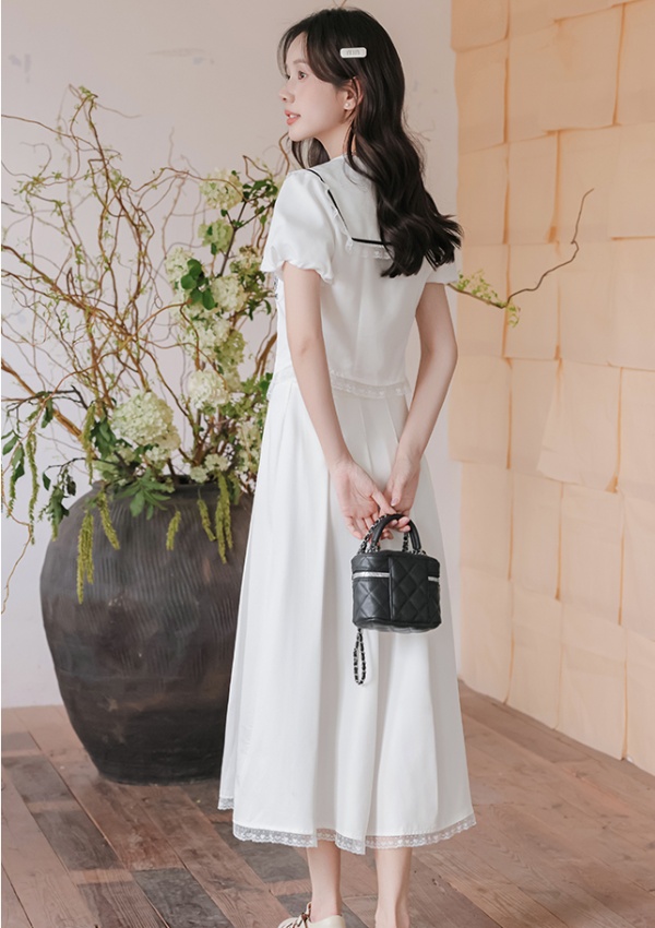 White skirt college style cosplay 2pcs set for women