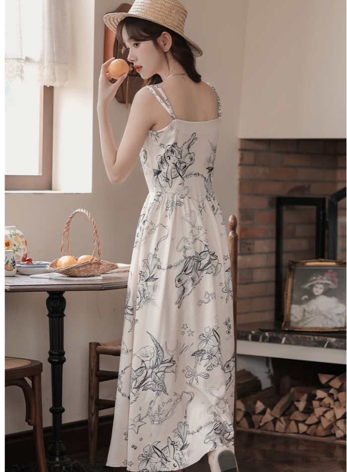 Slim temperament pinched waist niche splice dress for women