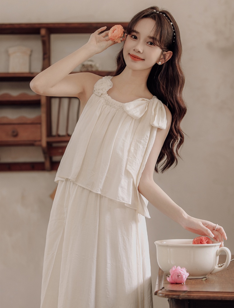 Tender strap dress France style dress for women
