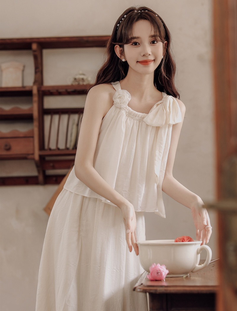 Tender strap dress France style dress for women