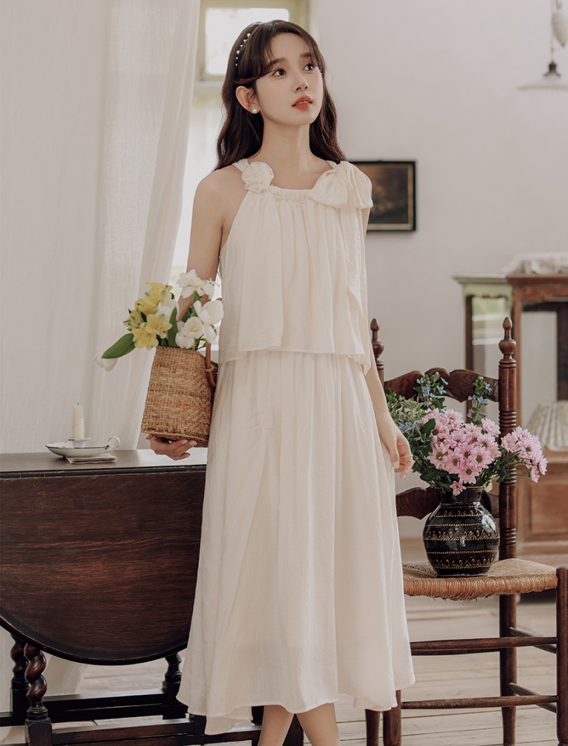 Tender strap dress France style dress for women