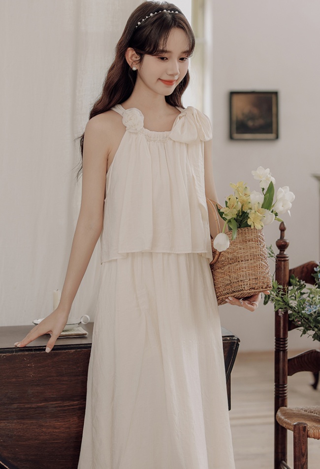 Tender strap dress France style dress for women