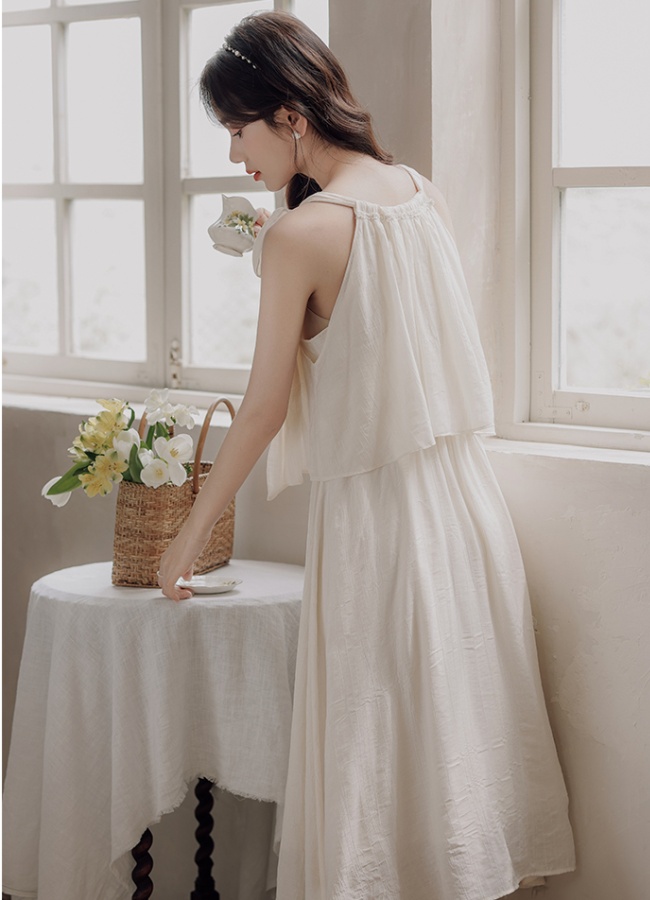 Tender strap dress France style dress for women