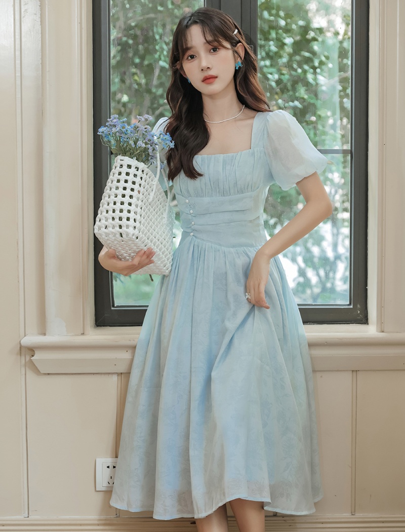 France style lady dress summer big skirt long dress