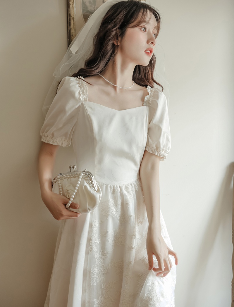 Slim A-line long dress splice summer dress for women