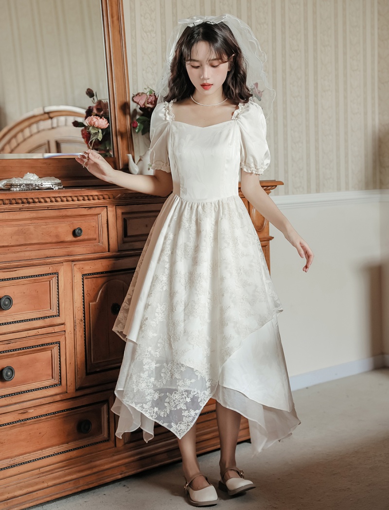 Slim A-line long dress splice summer dress for women