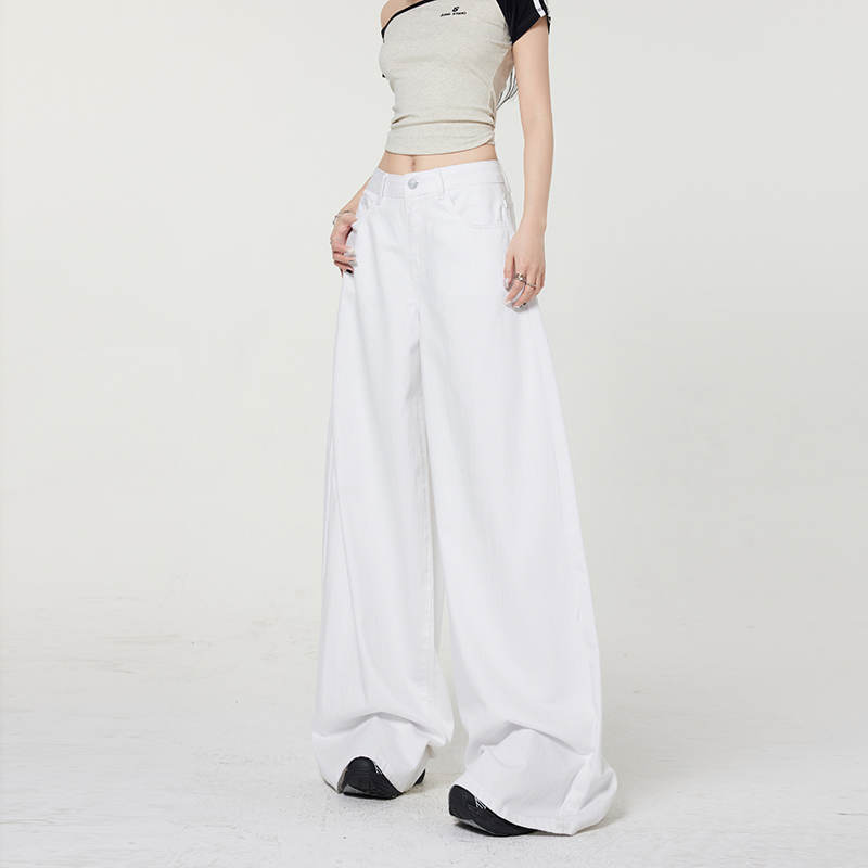 Straight pants summer loose drape jeans for women