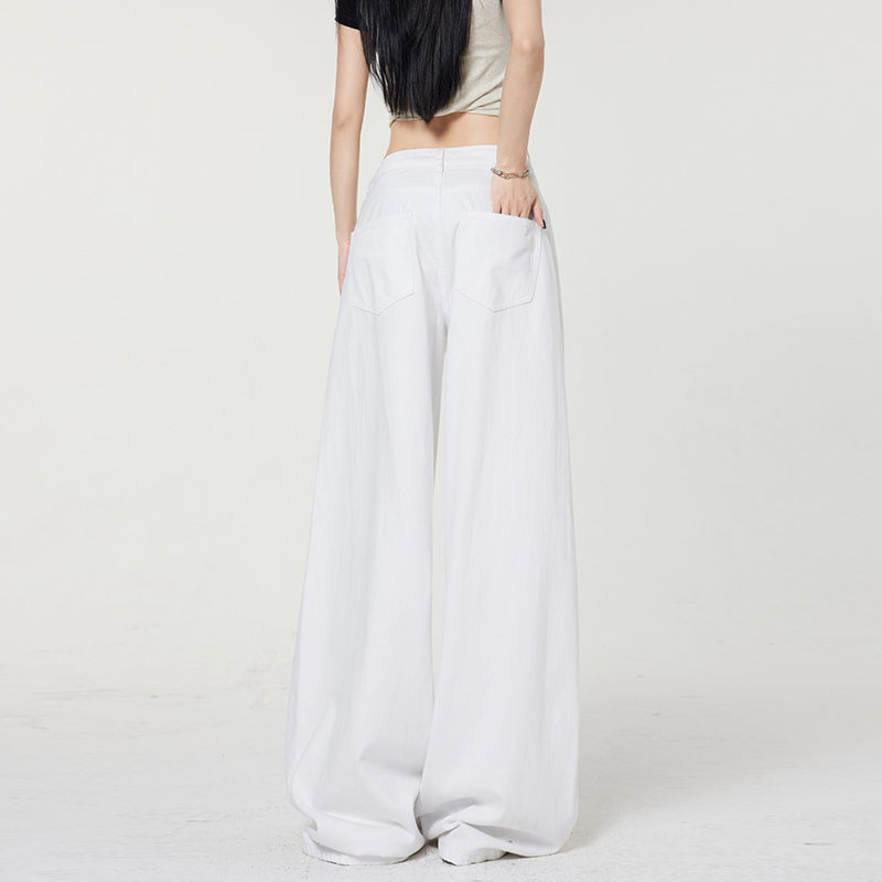 Straight pants summer loose drape jeans for women