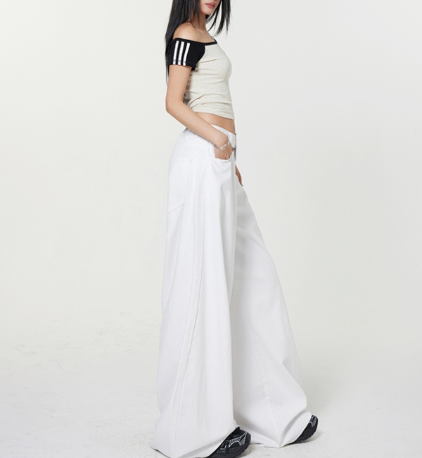Straight pants summer loose drape jeans for women