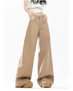 Drape spring and summer niche pants loose wide leg jeans