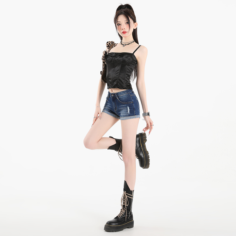 American style all-match short jeans spicegirl tight shorts