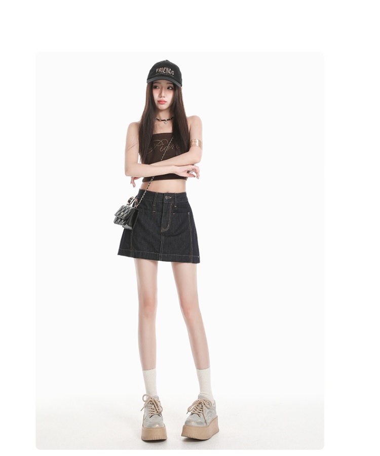A-line safety pants spicegirl beige short skirt