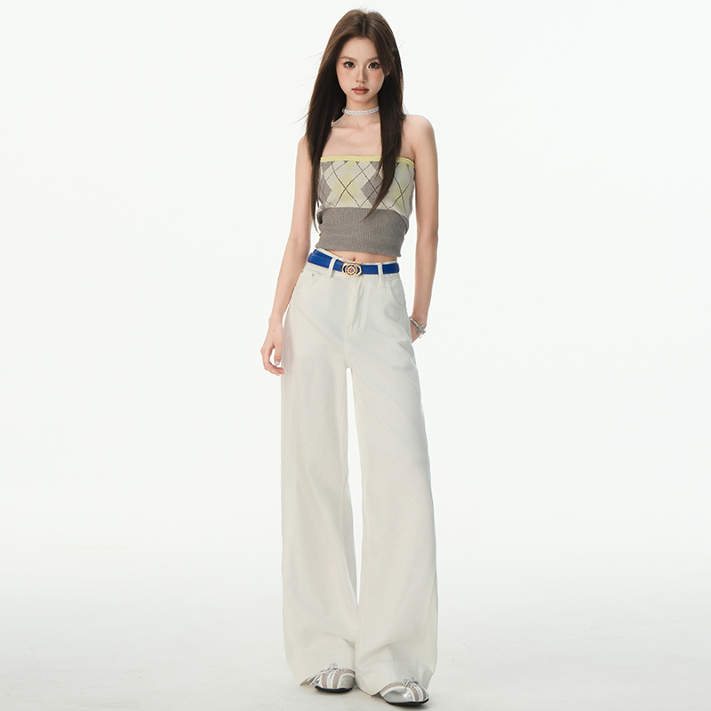 Mopping drape breathable jeans