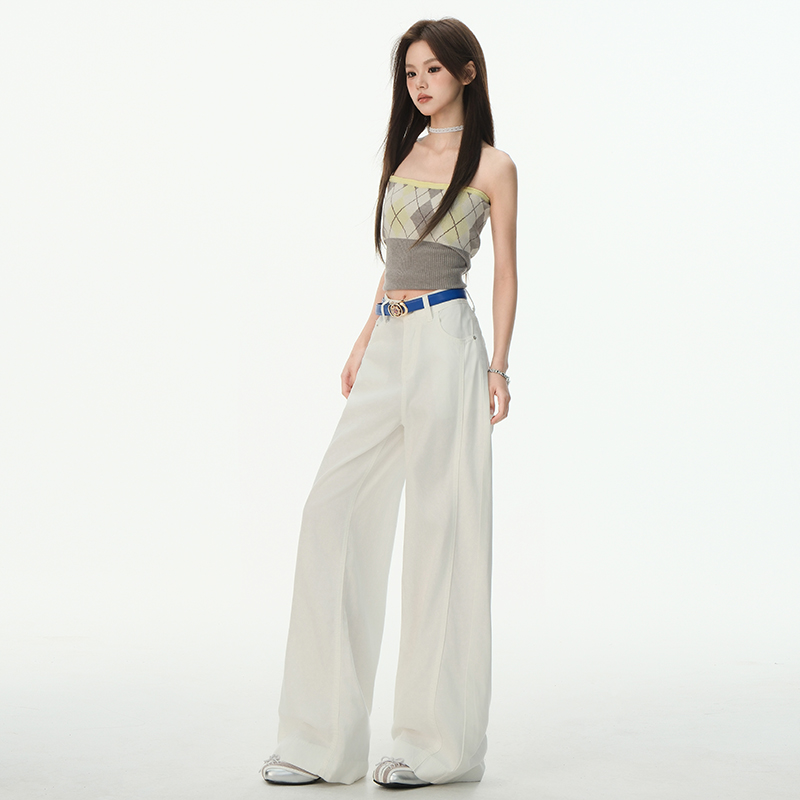 Mopping drape breathable jeans
