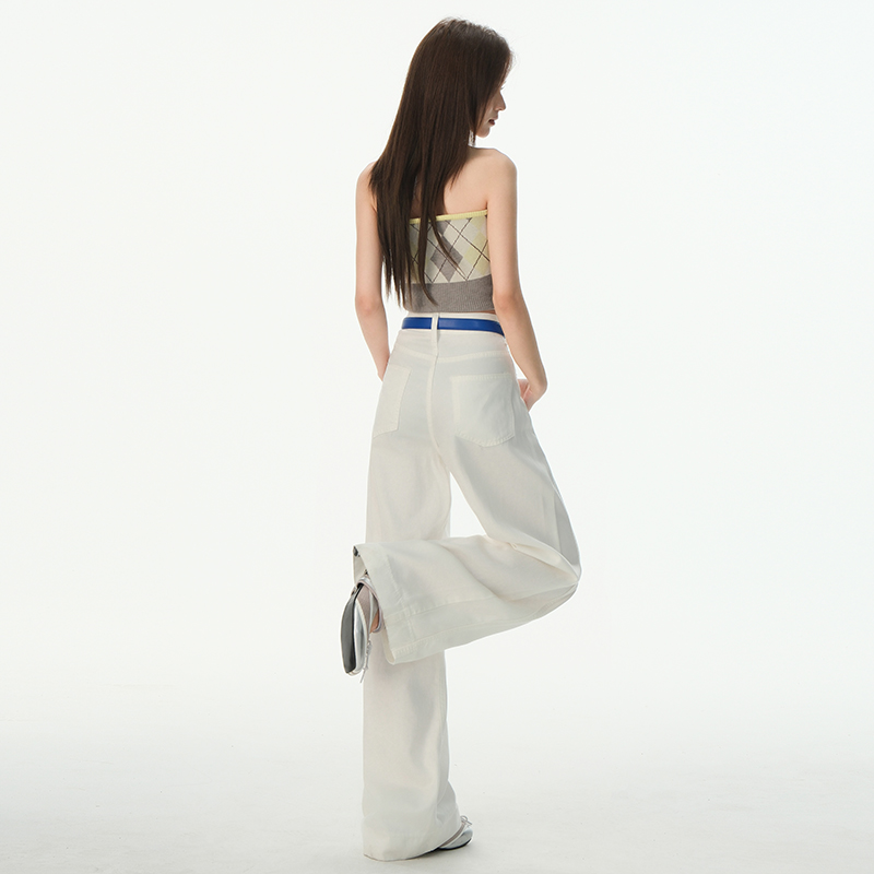 Mopping drape breathable jeans