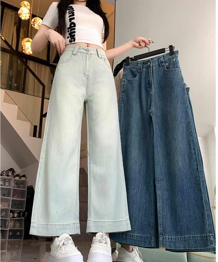 Loose drape wide leg spicegirl smooth jeans