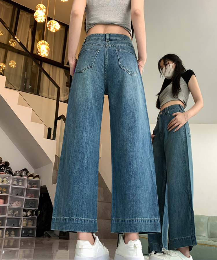 Loose drape wide leg spicegirl smooth jeans