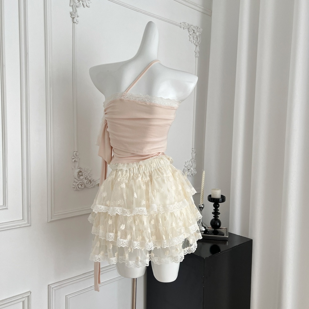 Slim summer short skirt short tops 2pcs set