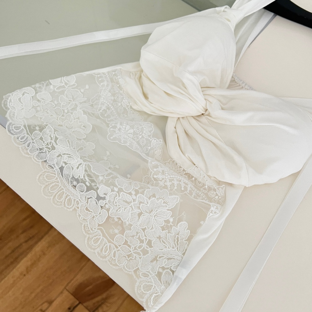 Lace enticement corset sling long skirt 2pcs set