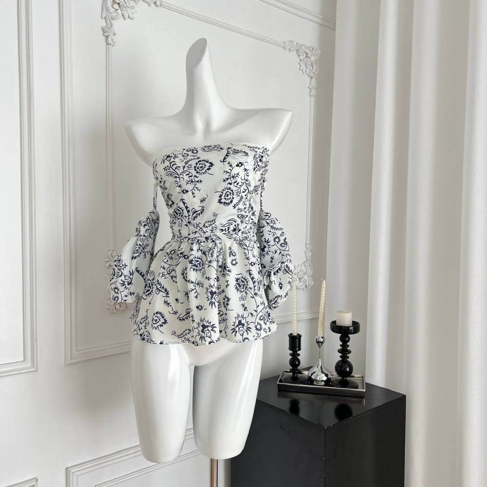 Summer flat shoulder pinched waist vest slim sling tops