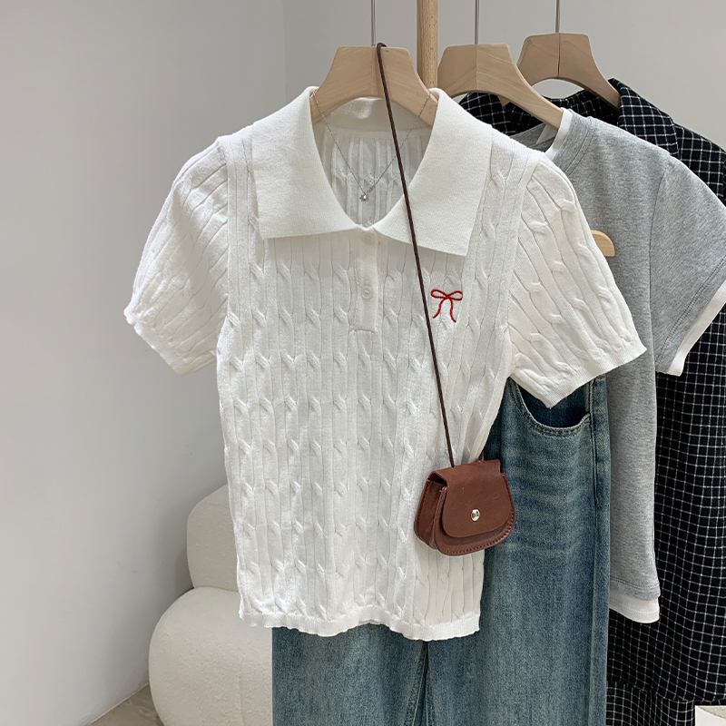 Short sleeve sweater summer tops for women