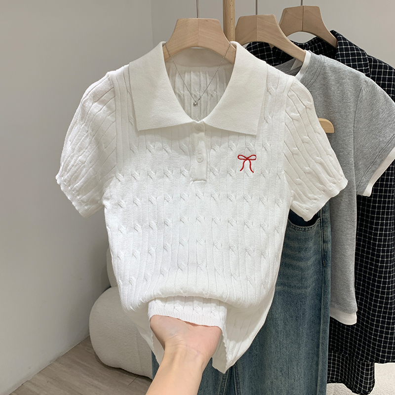 Short sleeve sweater summer tops for women