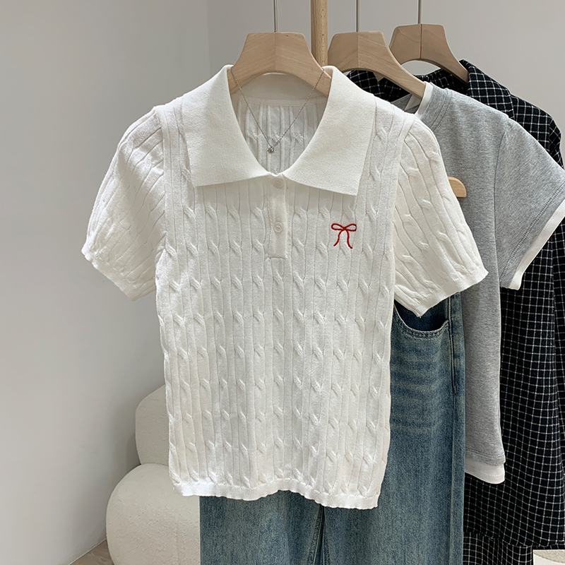 Short sleeve sweater summer tops for women