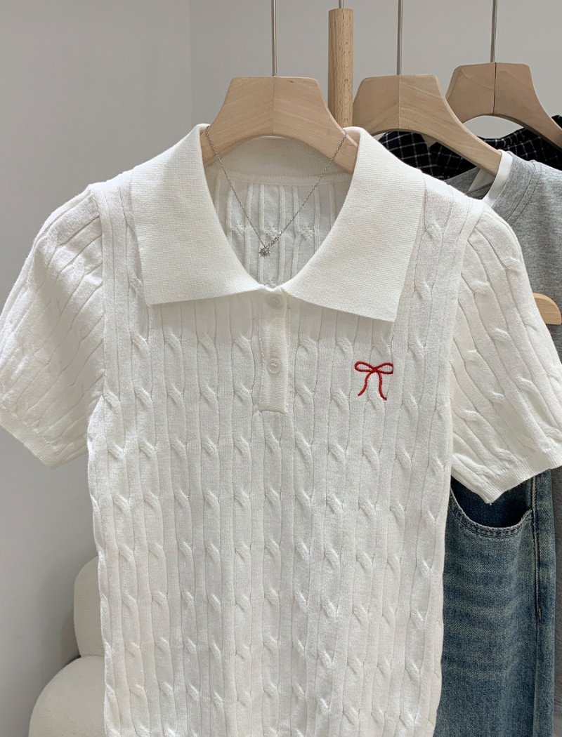 Short sleeve sweater summer tops for women