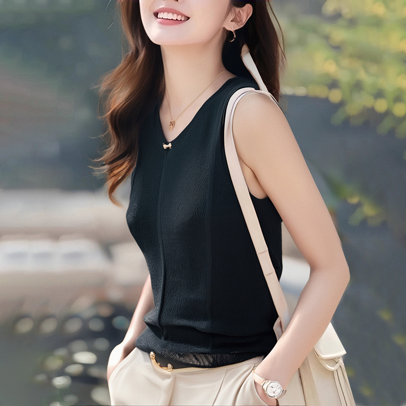 Sling knitted vest summer wears outside tops for women