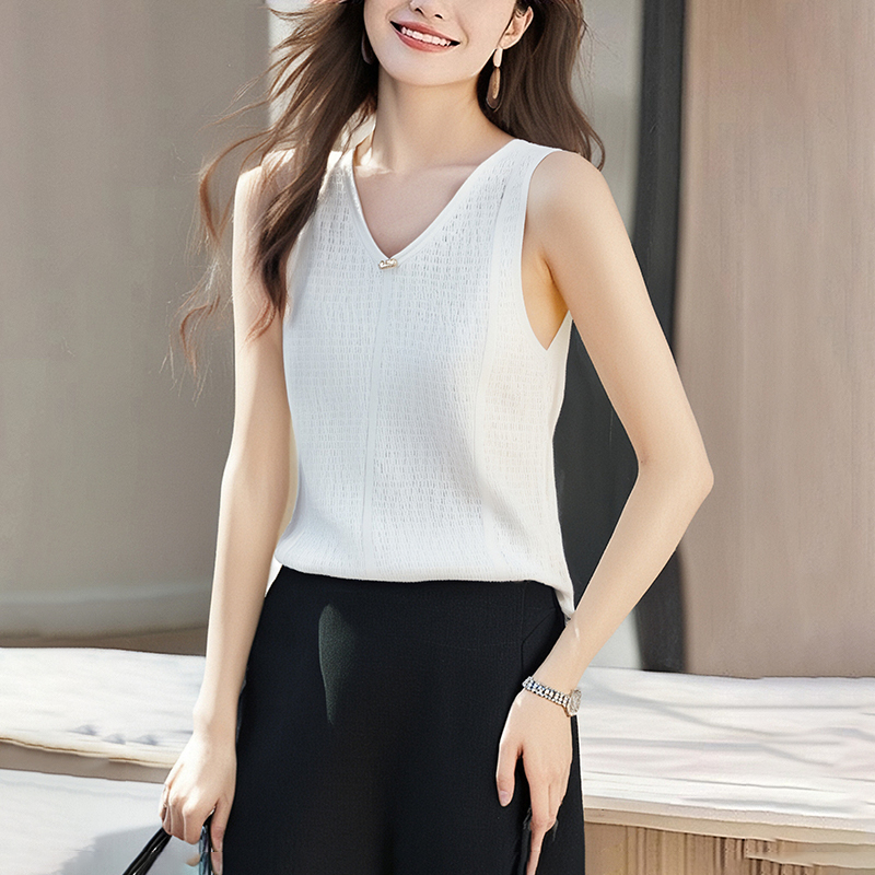 Sling knitted vest summer wears outside tops for women