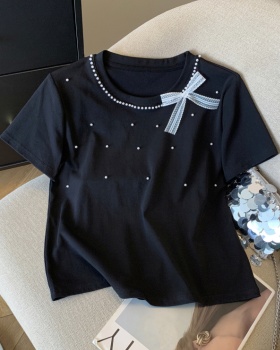 Summer simple T-shirt all-match Korean style tops for women
