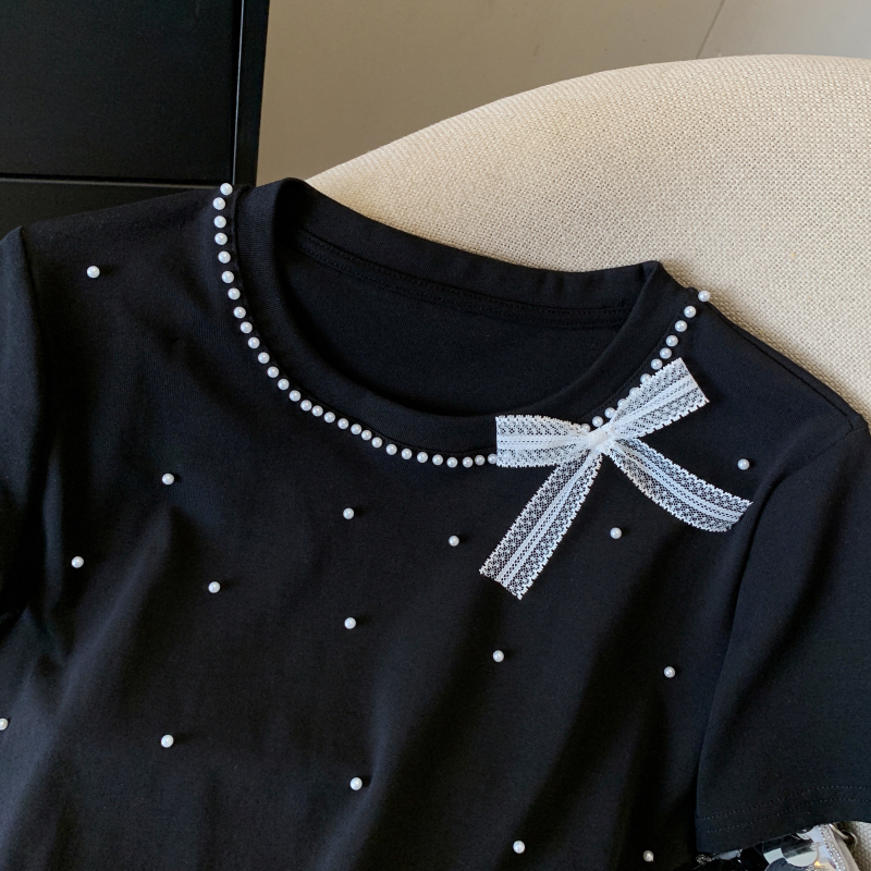 Summer simple T-shirt all-match Korean style tops for women