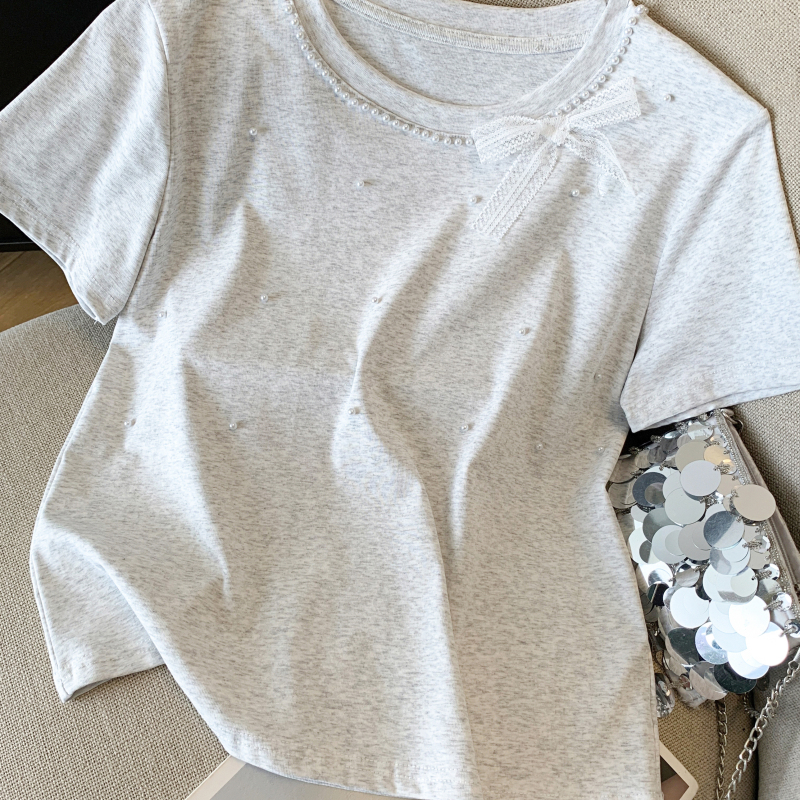 Summer simple T-shirt all-match Korean style tops for women