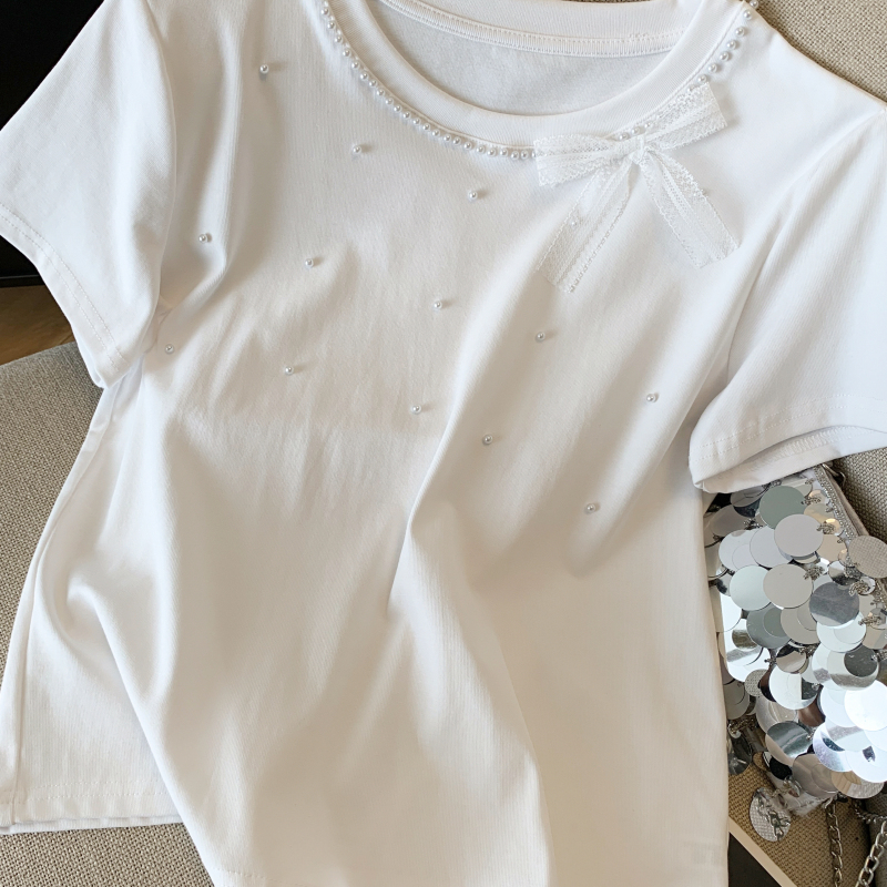 Summer simple T-shirt all-match Korean style tops for women