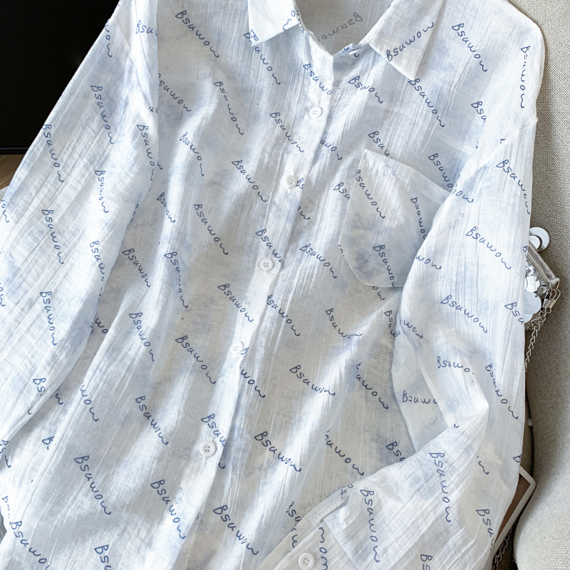 Thin breathable coat fashion all-match shirt for women
