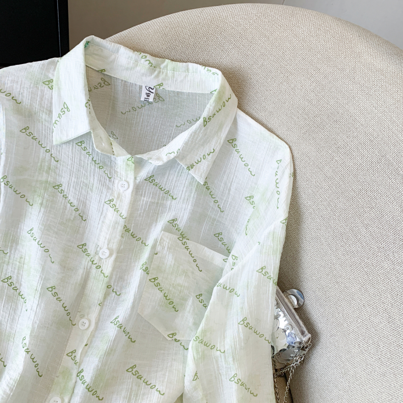 Thin breathable coat fashion all-match shirt for women