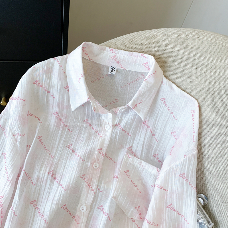 Thin breathable coat fashion all-match shirt for women
