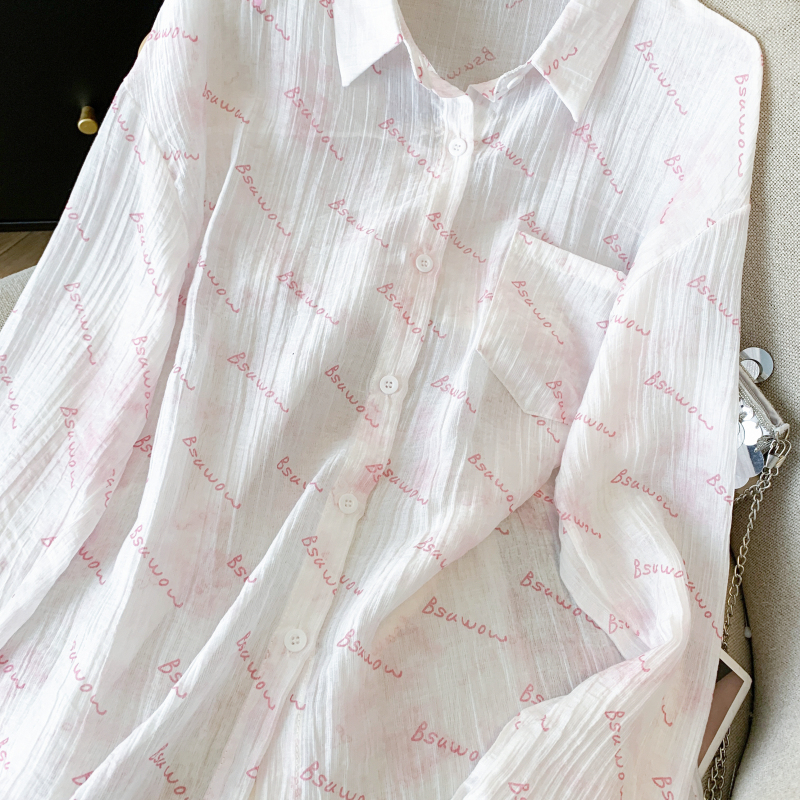 Thin breathable coat fashion all-match shirt for women
