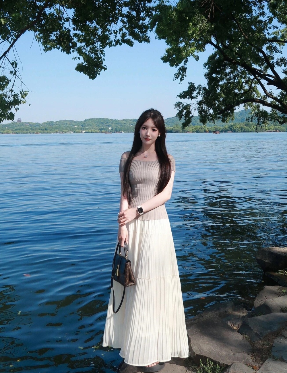 Enticement summer tops slim skirt a set for women