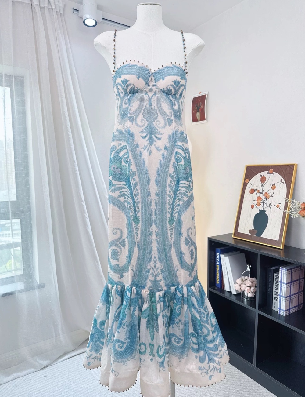 Slim mermaid dress court style summer long dress