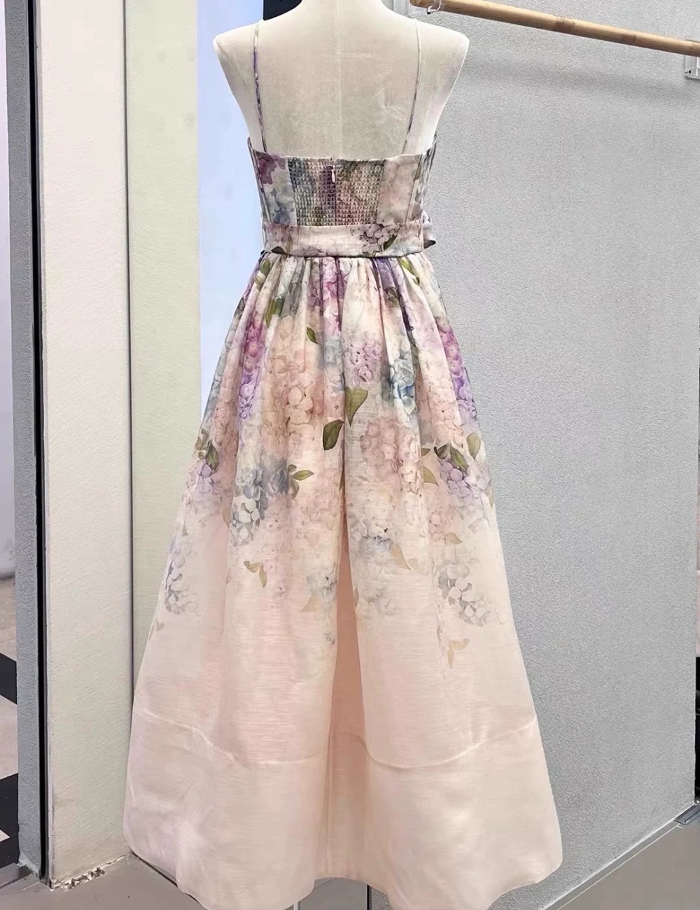 Summer multicolor dress France style strap dress