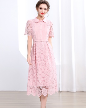 Temperament A-line long dress slim dress for women