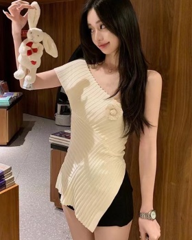 Spring strapless vest temperament slim tops for women