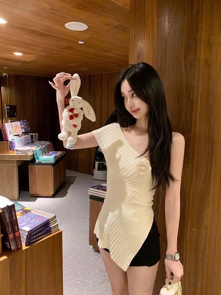 Spring strapless vest temperament slim tops for women