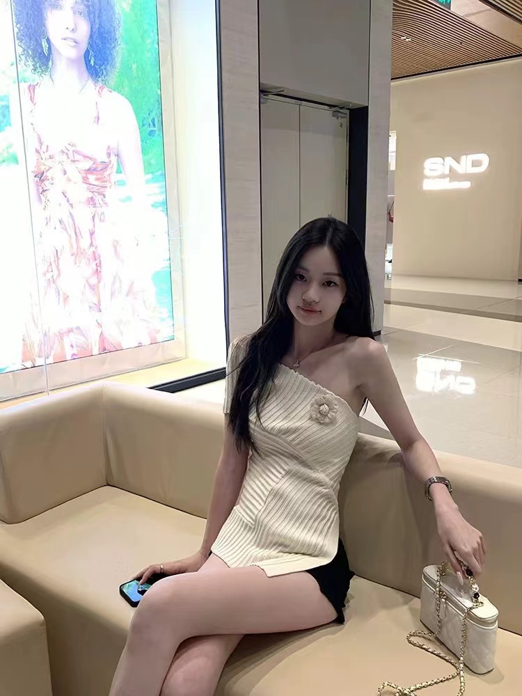 Spring strapless vest temperament slim tops for women