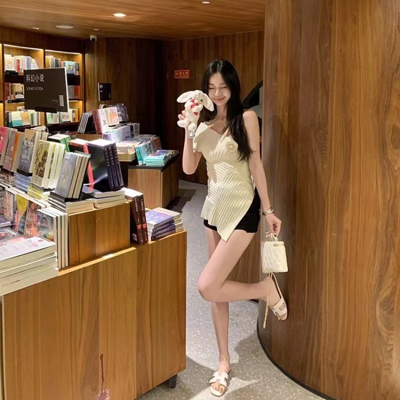 Spring strapless vest temperament slim tops for women