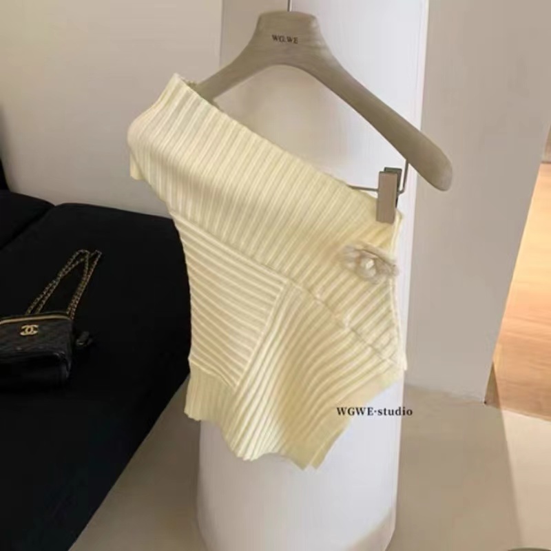 Spring strapless vest temperament slim tops for women