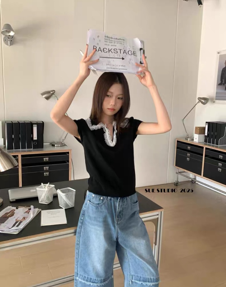 Pure summer lace Korean style sweater