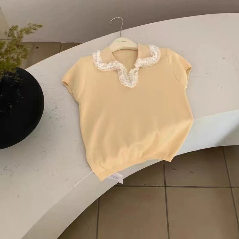 Pure summer lace Korean style sweater